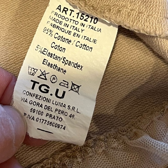 MADE IN ITALY Layered Tulle Top – Beige – M/L - Picture 2 of 7